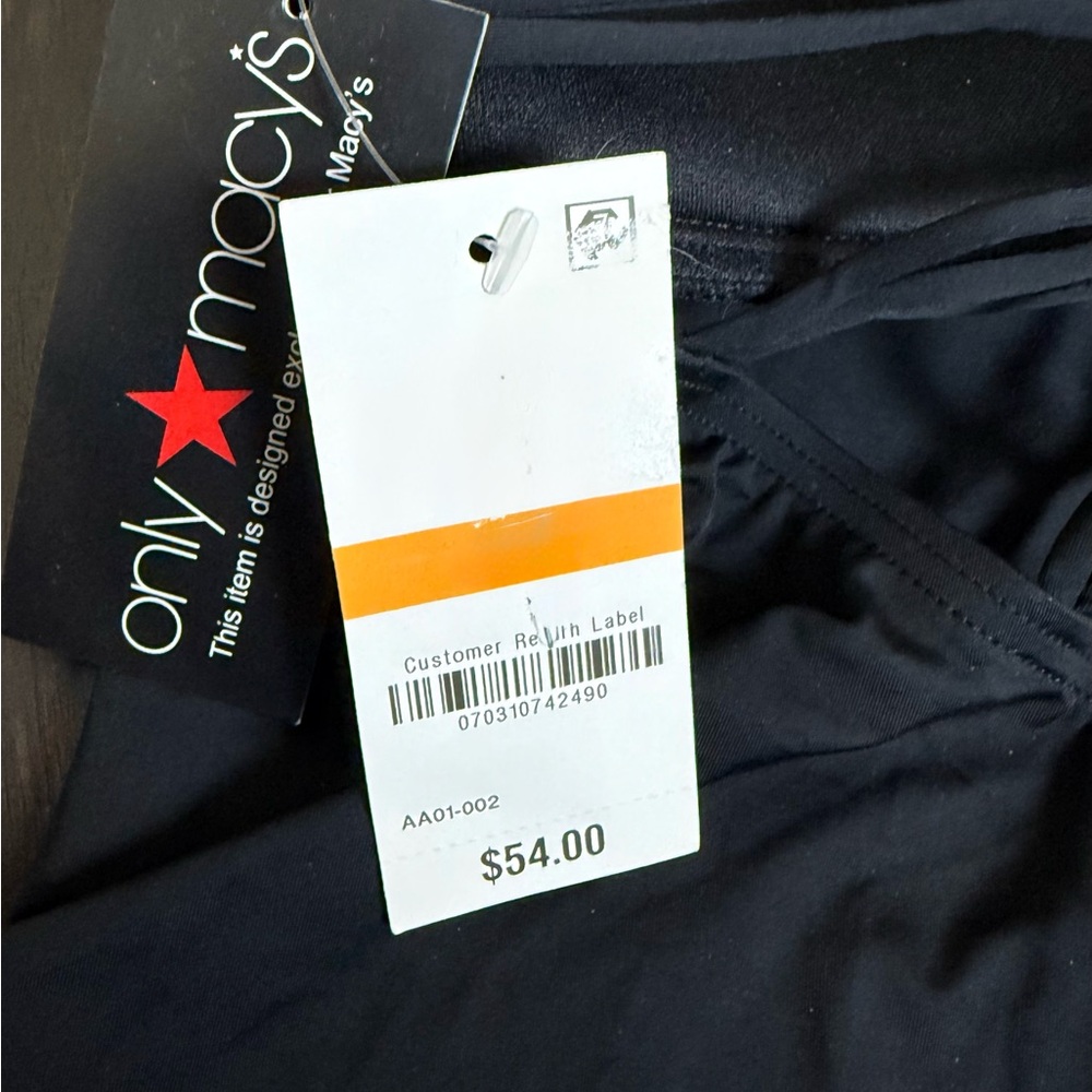 NWT Macy's Black Women's Swim Top - Picture 4 of 5